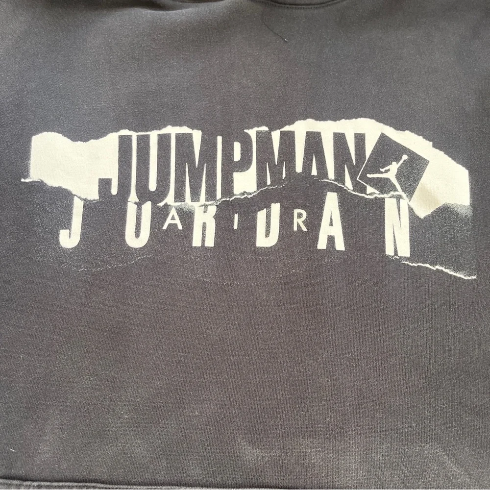 Nike Air Jordan Jumpman Hoodie Black Graphic Pullover Size XL